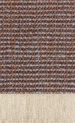 Sisal Salvador rosenholz 012 tæppe med kantbånd i Hør creme